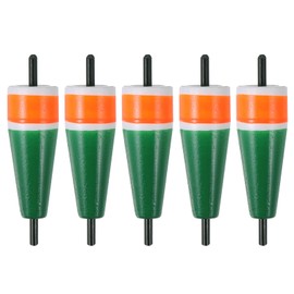 PATIKIL Popping Cork Floats 3.9 Inch / 9.8cm, 5 Pack EVA Fishing Trout Float Bobber for Catfish Trout Bass, Orange Green