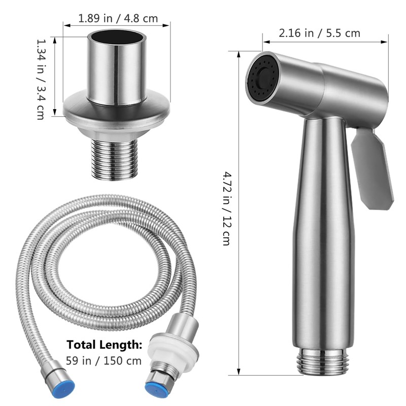 Operitacx Sink Sprayer with Hose, Universal Pull Out 304 Stainless
