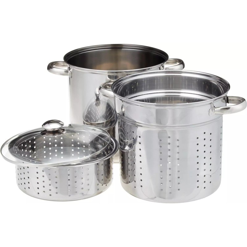 Cook Pro 12 Qt 4 Piece 18/10 Stainless Steel Multi-Cookware