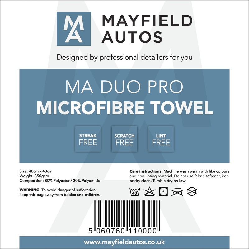 Microfibre Polishing Cloths x 5-350gsm, 40cm x 40cm, Car Cleaning,