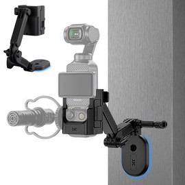 JJC Magnetic Mount Stand Compatible with DJI Osmo Pocket 3, Magnet Expansion Adapter with Cold Shoe, Bendable Detachable Magnet Steering Suction Case Holder, Extension Adapter Stand for Pocket3
