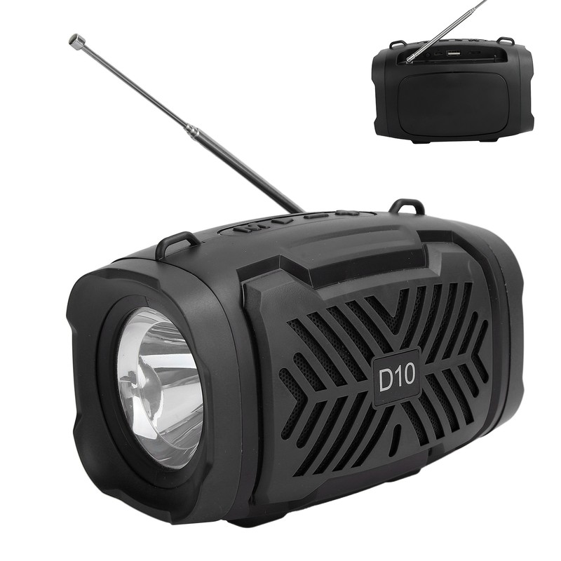 D10 Bluetooth V5.0 Wireless Speaker USB Micro Loudspeaker with Light