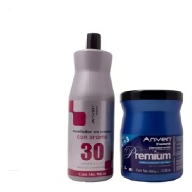 Decolorante Anven 350g Y Revelador 30 Volumenes 900ml Tono 30 Vol