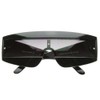 Futuristic Wrap Around Daft Punk Party Novelty Sunglasses (Black)