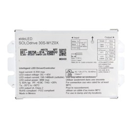 EldoLED SOLOdrive-30S-M1Z0X Intelligent LED Driver, 42Vdc, 150-1400MA, 30W, 120-277V