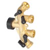 G3/4 4‑Way Water Hose Splitter Garden Hose Adapter Watering Connector