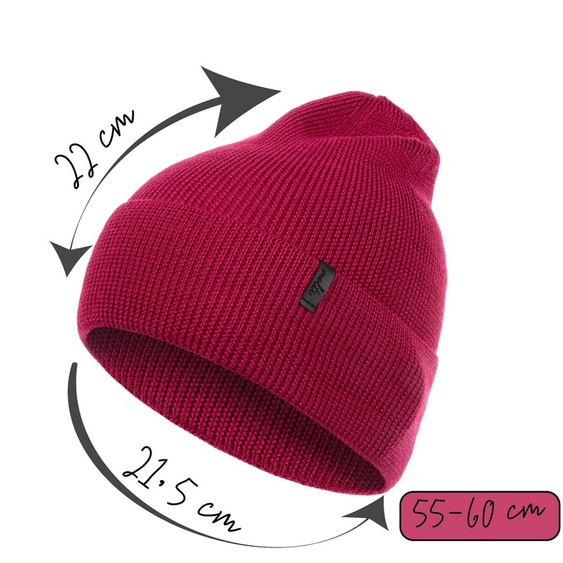 Molti Women's Warm Hat, 100% Wool Slouch Knitted Autumn/Winter Beanie