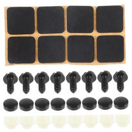 Mobestech 8 Pack License Plate Screw Set Stainless Steel Car Plate Hardware Bolts Screws and Caps Anti-theft