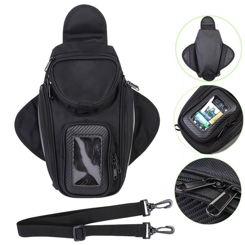 Ranzek Motorcycle Large Capacity Tank Bag with Strong Magnetic Black