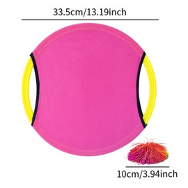 F Fityle Trampoline Paddle Ball Set,Toss and Catch Game Parent Child Interaction Bouncy Paddle Stringy Ball Kids Play for Lawn Family, Pink