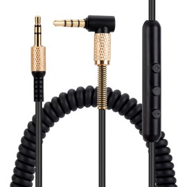 Replacement Audio Cable for Marshall headphones, Compatible with Monitor Monitor II Major 2 II Major 3 III Major 4 IV Mid Headphones 3.5mm Male Stereo Jack Cord, 4 Ft , Inline Mic/Remote Control