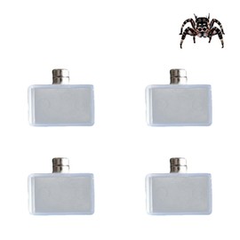 4 Pack Jumping Spider Accessories, Tiny Water Dish with Magnet for Jumping Spider, Tarantula Enclosure Accessories, Little Food Bowl for Jumping Spider, Tarantula, Other Small Pets
