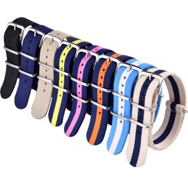 Ritche Christmas Gift 18mm Military Ballistic Nylon Strap Nylon Watch Band Compatible with Seiko 5 Watch for Men Women, White Elephant Gifts, Stocking Stuffers for Men