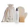 Prija Gift Pack with Body Care Products Smoothing Bath Glove