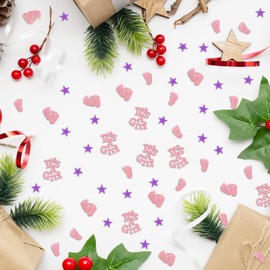 Baby Shower Confetti - Its A Girl, Glitter Confetti Sprinkles for Birthday Party Table Scatters Decoration, Table Scatter Confetti Baby Gender Reveal Jungle Birthday Decorations A3BSZX