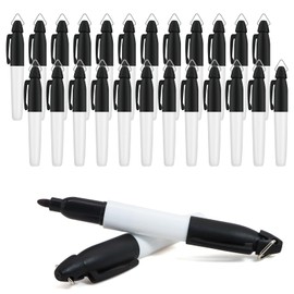 Bcautay 24 Pcs Mini Permanent Markers with Golf Keychain Clips Dry Erase Markers for Office School Nurses Supplies Outdoor Activities