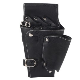 SYH&AQYE Hairdressing Scissors Belt Bag, Leather Scissors Belt Bag, Haircut Belt Bag, Hairdresser Tool Bag for Hairdressing Scissors, Clips, Hair Combs