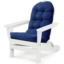 MQK Adirondack Chair Cushion, Thick Indoor/Outdoor Rocking Chair Cushion with High Elasticity PP Cotton Water-Resistant Patio Furniture Cushions High Back Seat Pads for Porch Yard Lawn Chairs 44x19x4