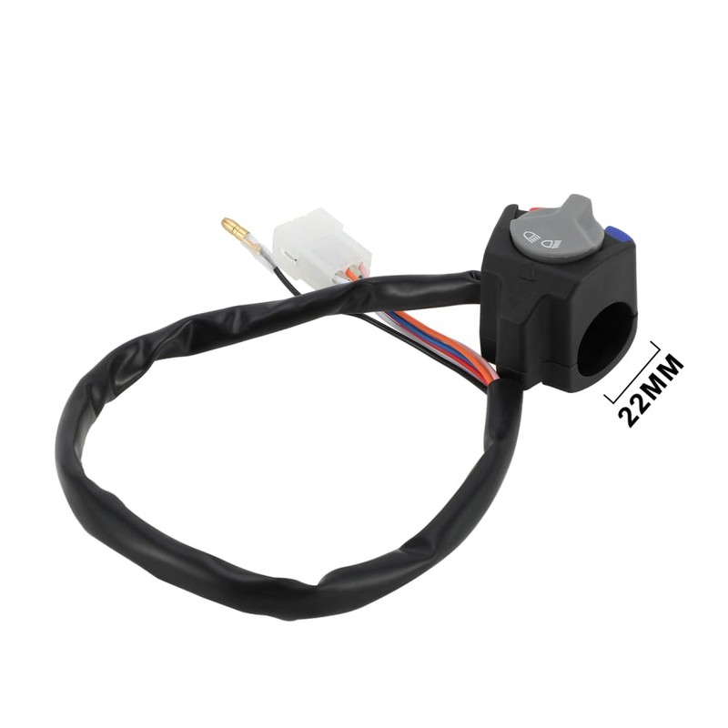 Runfarr Motorcycle Handlebar Switch, Plug & Play On/Off Switch Grip