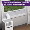 Mxclimate Insulated Foam Panels for Portable AC Window Vent Kit,Adjustable