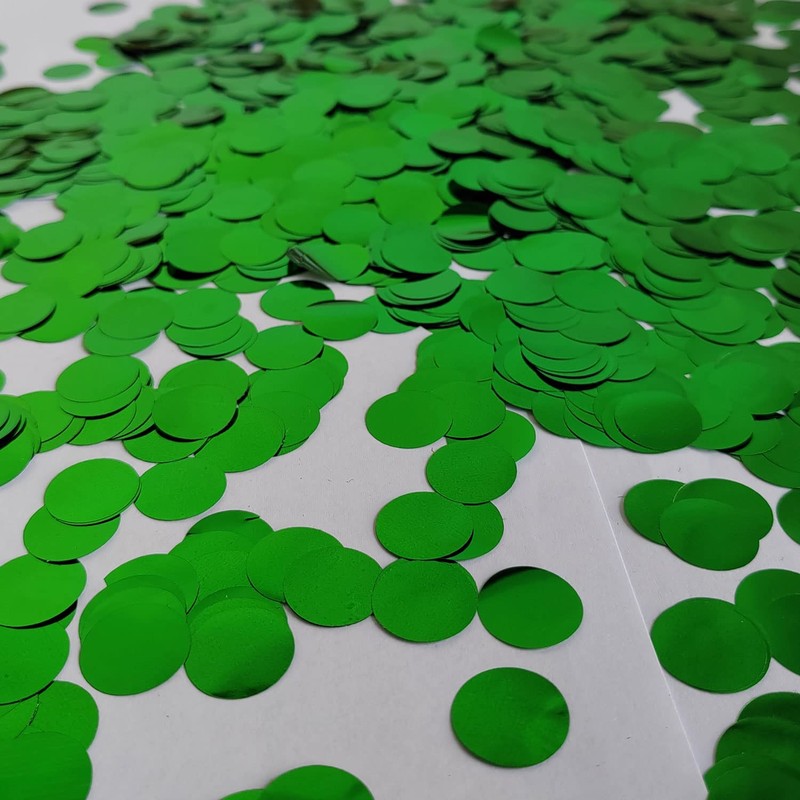 Green Foil Confetti 0.6 inch,Round Green Confetti，Shiny Green Confetti for