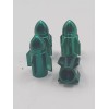 Unbranded Set of Green Rocket Tire Valve Stem Caps For