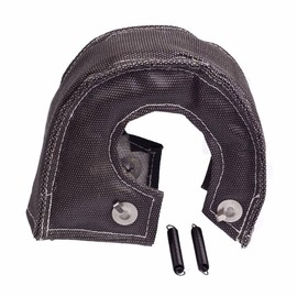 FSBNJKS Universal Turbo Turbocharger Heat Shield Blanket w/Locking Springs Fit for T4 T67 T71 T76 T88 GT40 GT45 T04 Turbo