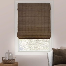 CHICOLOGY Bamboo Roman Shades - Customer Favorite Blackout Blinds for Windows, Premium Quality, Ideal for Home, Moose (Blackout) Brown, 27" W X 64" H