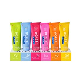 Curaprox Be You Six-Taste-Pack - Mini Travel Size Toothpaste and Toothbrush Kit.