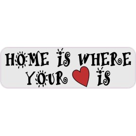 10x3 Home Is Where Your Heart Is Bumper Magnet Magnetic Car Truck Hobby Magnets