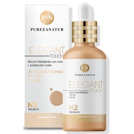PUREZA NATUR Serum hidratante Ácido hialurónico + FPS 30 + Color Elegant touch 50ml (N2 Medium)