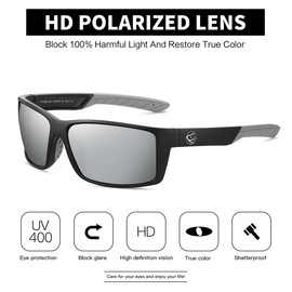 FAGUMA Polarized Sports Sunglasses For Men Cycling Driving Fishing Running UV400 Protection