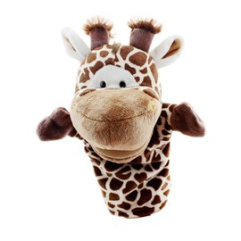 ZXUY Hand Puppet Friends Animal Hand Puppets with Movable Open Mouth&Arm (Giraffe)