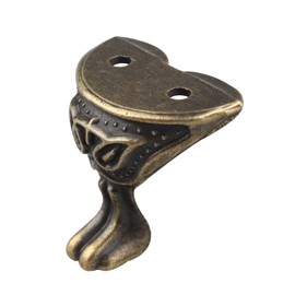 HALJIA 4 PCS Antique Bronze Box Legs Feet Corner Protector Metal Hardware Decorative Jewelry Gift Box Wood Case