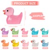 100 Stück Mini Enten Harz, 10 Farben Mini Enten Figuren