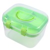 Mikinona Cosmetics Storage Box Portable Double Layer Plastic Organizer for