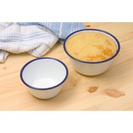 Falcon ENAMEL CAMPING PUDDING BOWL TRADITIONAL WHITE 14cm 46014