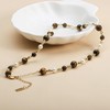 IDOKAWA Natural Tiger Eye Pearl Necklace 18K Gold Beaded Necklace
