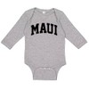 Maui Collegiate Long Sleeve Baby Infant One Piece Bodysuit 12