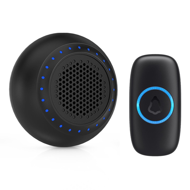 Wireless Doorbell Kit IP55 Waterproof Battery Operated 32 Melodies Cordless