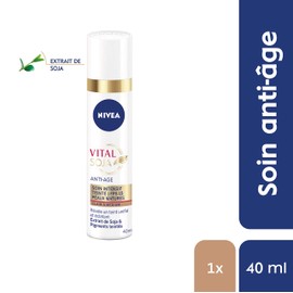 NIVEA Vital Soja Anti-Ageing Intensive Care Light to Medium FPS 15 (1 x 40 ml), Anti-Ageing Serum Enriched with Soy & Coloured Pigments, Face Care for Women