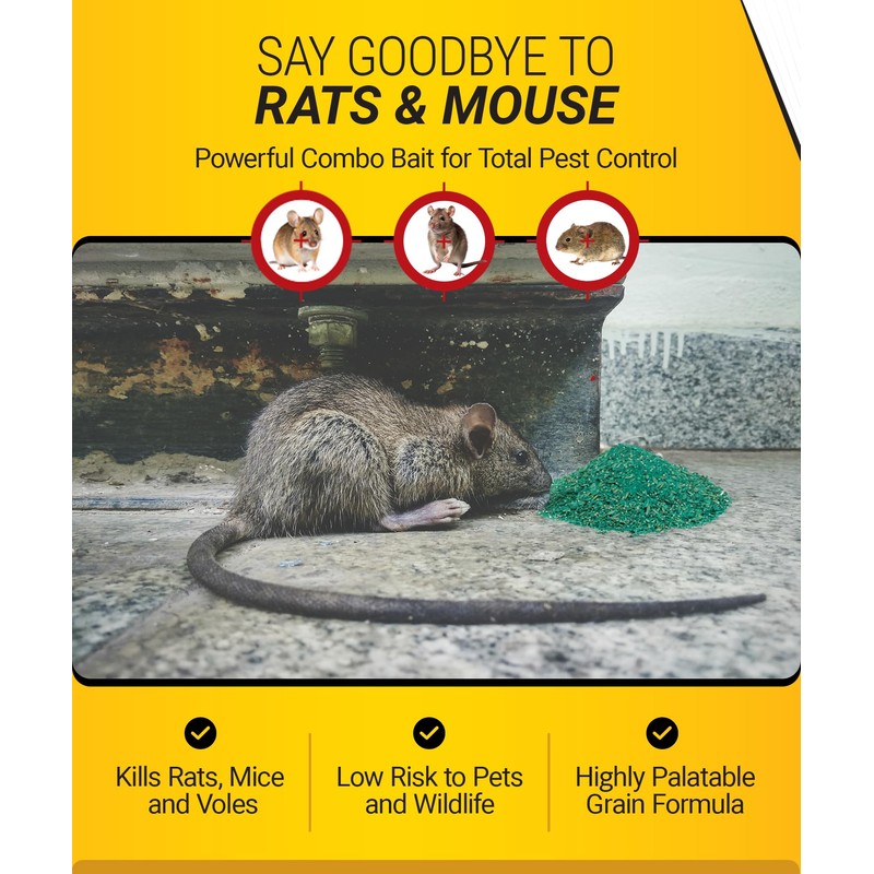 Kaput Rat & Mouse Bait- Effective Warfarin Formula for Rodent
