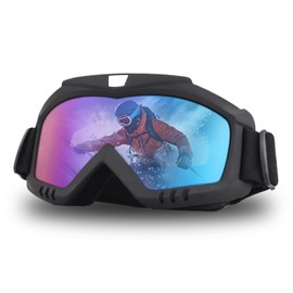 SooGree OTG Ski Goggles - Over Glasses Ski/Snowboard Goggles (Dazzle Blue Lenses)