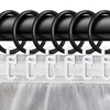 70 x Plastic Rings with Folding Hooks, Plastic Curtain Rings
