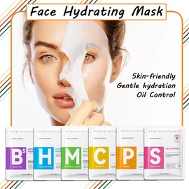 12PCS Facial Sheet Masks Combo Set,Soft Long Lasting Moisturizing Face Mask Sheet for Women and Men,Cleansing Hydrating Face Sheet Masks for All Skin Type 06