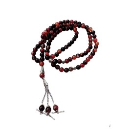 brown Aqeeq Tasbeeh 100 Beads Fancy Choicebav Color Tasbih zikr Prayer Tasbeeh - Handmade Rosary tasbi Counter Stress Relaxation Pair