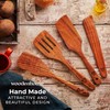 Wooden Spatula for Cooking, Kitchen Spatula Set of 4, Natural
