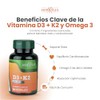 Vitamina D3 + K2 con Omega 3 - Apoyo Óseo,