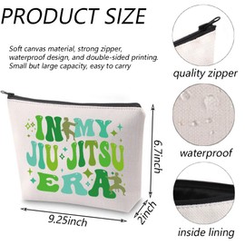 TGBJE In My Jiu Jitsu Era Makeup Bag Zipper Pouch Martial Art Instructor Gift Taekwondo Coach Cosmetic Bag Judoka Gift (Jiu Jitsu Era bag)