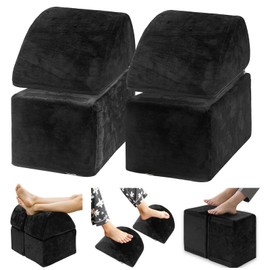 Separate Under Desk Foot Rest with 3 Adjustable in Two Heights and Widths, Separate Foam Foot Stool Suitable for Office Car Home